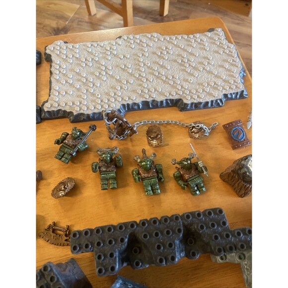 Mega Bloks Dragons Krystal Wars Castle Fort Stone Rock Weapons Figures Walls Lot - Picture 14 of 16
